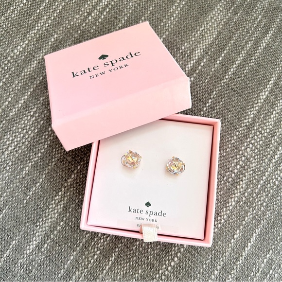 Kate Spade Bright Ideas Earrings Clear / Gold - Picture 1 of 4